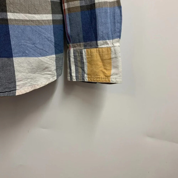 Woolrich Men's Plaid Button Down Collared Organic Cotton‎ Shirt Size L - Picture 5 of 12